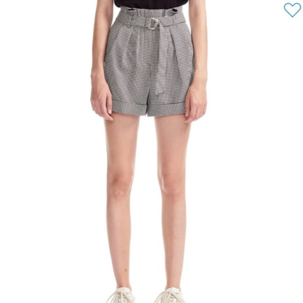 MAJE - Houndstooth High Waist Shorts - NWT - Never Worn - M/L